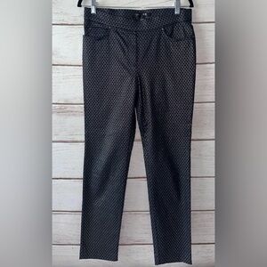 89th & Madison Metallic Print Skinny Pants – Size M Office Church School Classic